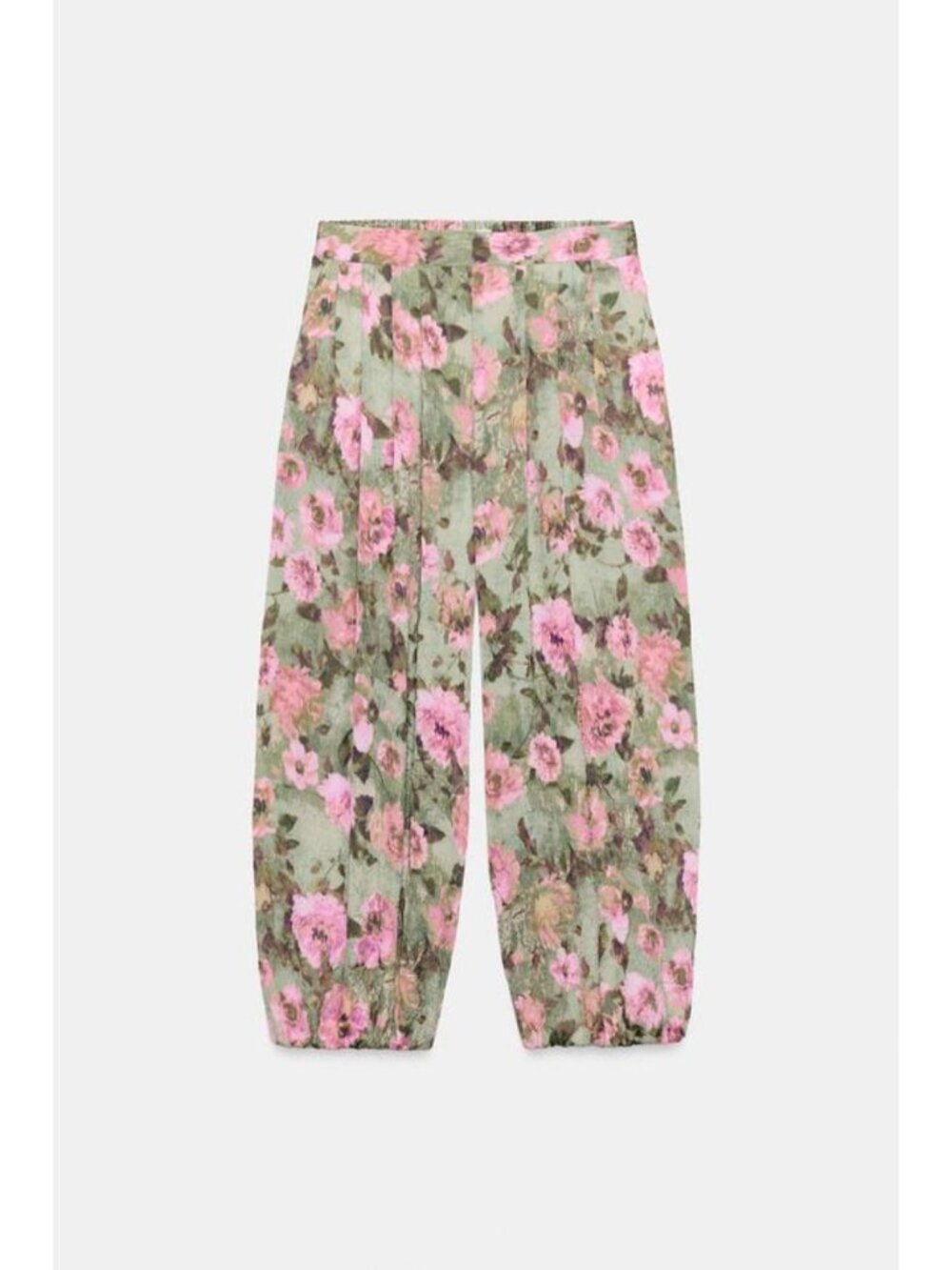 ZARA FLORAL PRINT BALLOON TROUSERS 7836/802/330